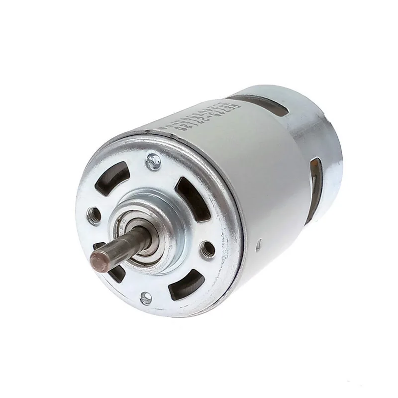Silnik DC12V 775 DC 24V podwójne łożysko kulkowe 1000 obr./min8500 obr./min6000 obr./min4500 obr./min duży moment obrotowy niski poziom hałasu — zdjęcie 2