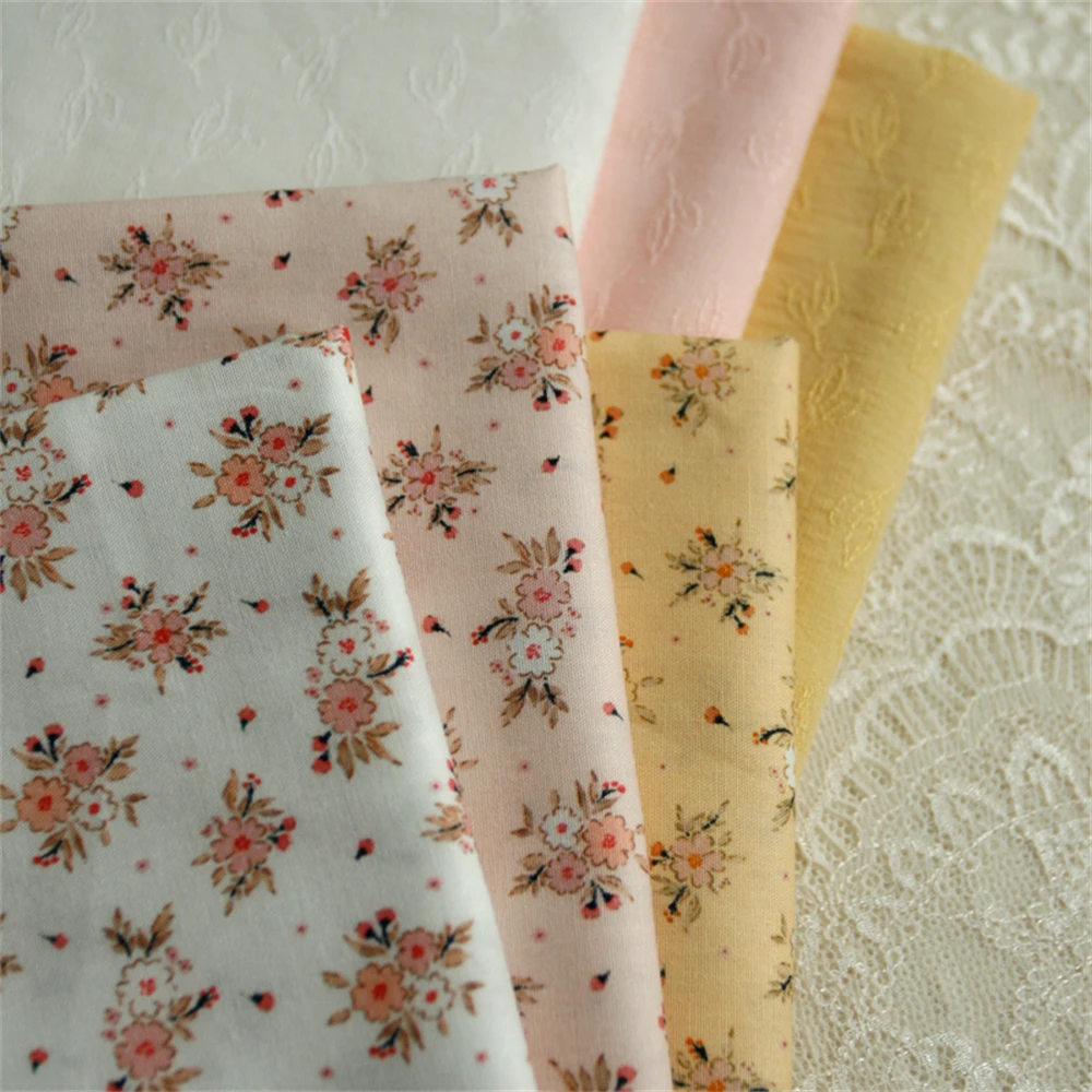 

Французская роза, дзен, жаккардовая хлопчатобумажная ткань, детская одежда, рубашка, платье, одежда, ткань «сделай сам», розовая, желтая швейная ткань с принтом