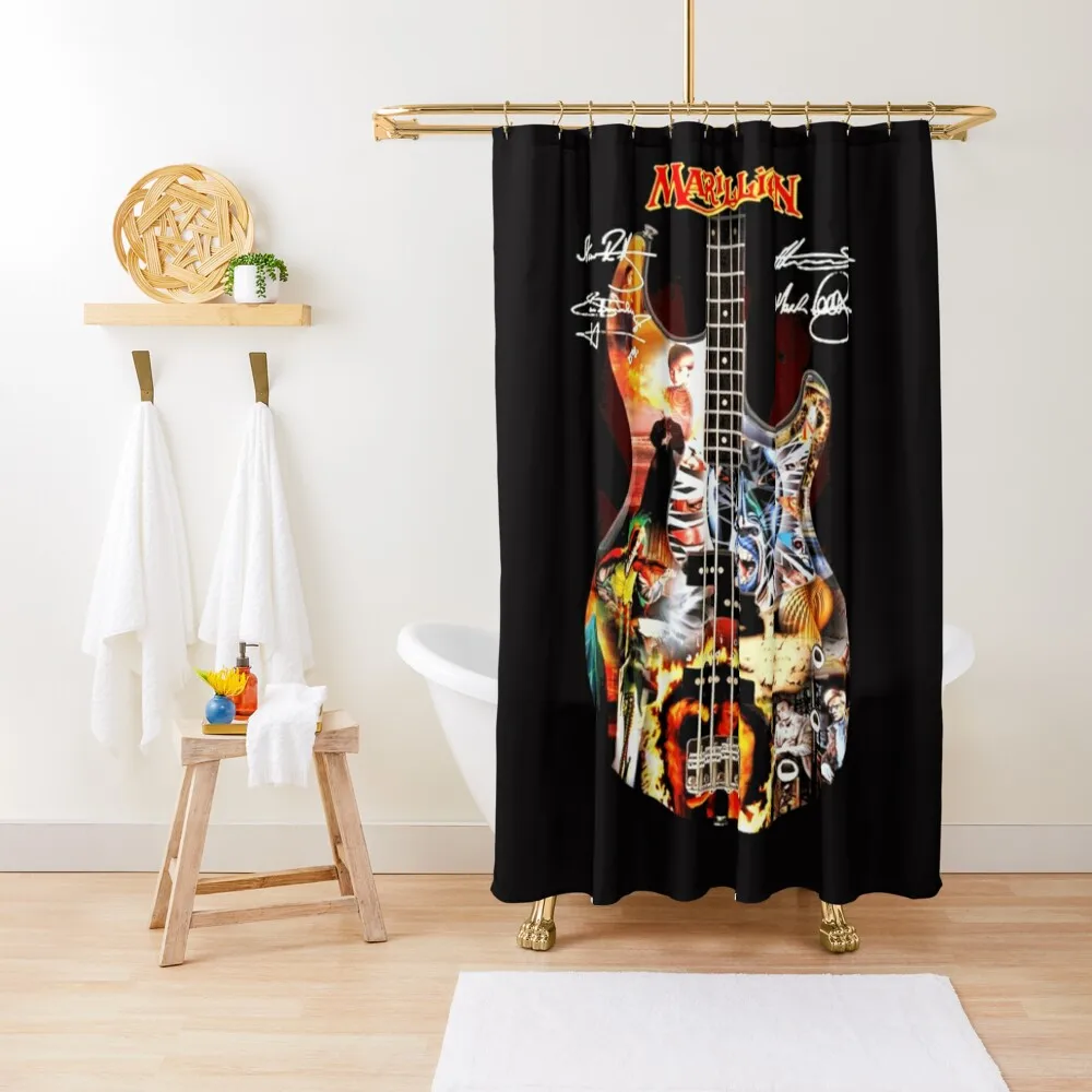 Marillion Guitar Shower Curtain Set For Bathroom Elegant Bathroom Anime Bathroom Curtain