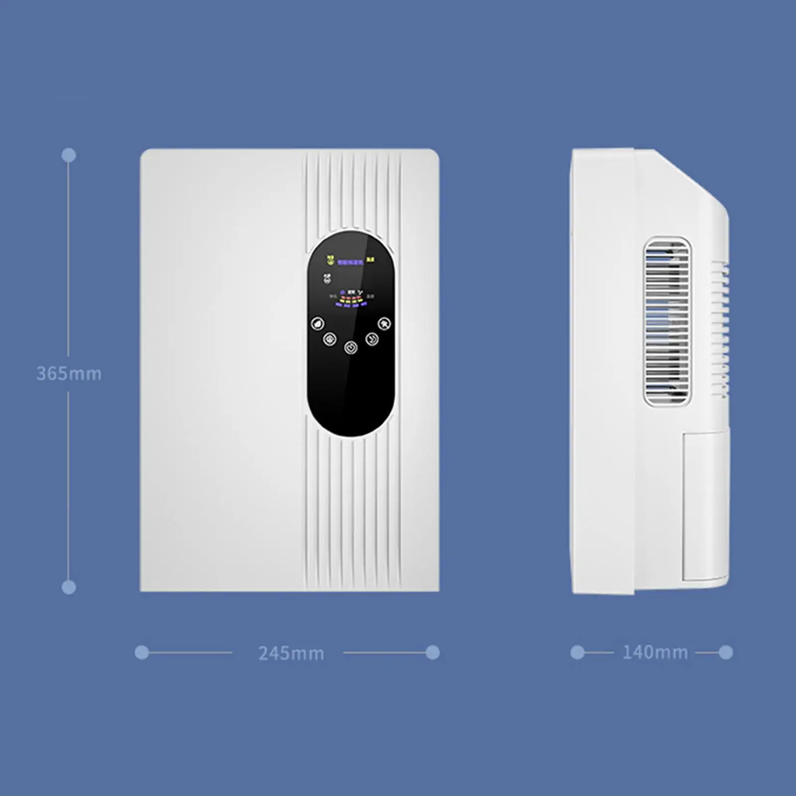 Dehumidifier udara Display tangki Air dapat dilepas steker adaptor EU Dehumidifier kecil untuk ruang bawah tanah rumah pertanian kamar mandi ruang asrama