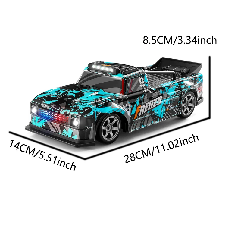 Carro de controle remoto profissional rc, carro esportivo com luzes, carro de corrida elétrico com tração nas quatro rodas, presente para menino