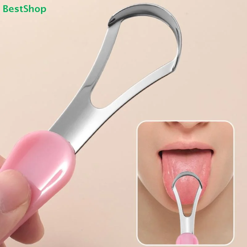 〔R〕Stainless Steel Tongue Scraper – Oral Hygiene Tool with Comfort Grip Handle for Fresh Breath & Tongue Cleaning