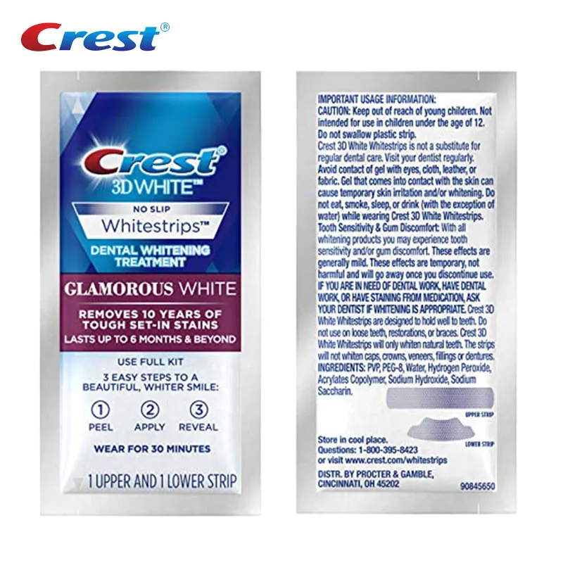 Crest 3D Glamorous Whitestrips - Professional Effects teeth whitening Dental White Kit 30 Minutes White Teeth no Pain