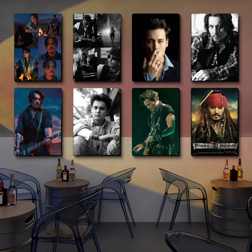 Jack Sparrow Actor Johnny Depp Anime Posters Sticky Whitepaper Prints Posters Artwork Kawaii Room Decor