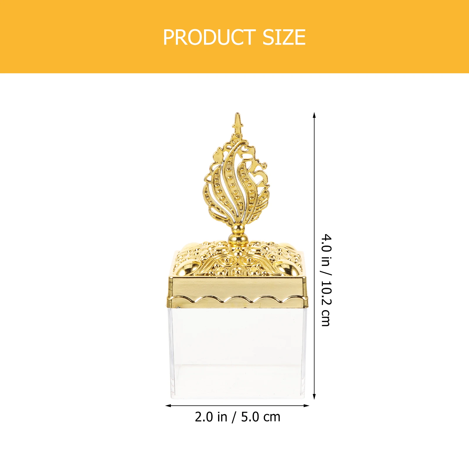 

12 Pcs Golden Decorative Box Candy Boxes Party Favors Wedding Containers Buffet Baby