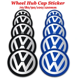 70/80/90/100/120MM Auto Styling Wiel Center Hub Cap Sticker Badge decoratie Auto Refit Accessorie Voor Volkswagen VW Embleem LOGO