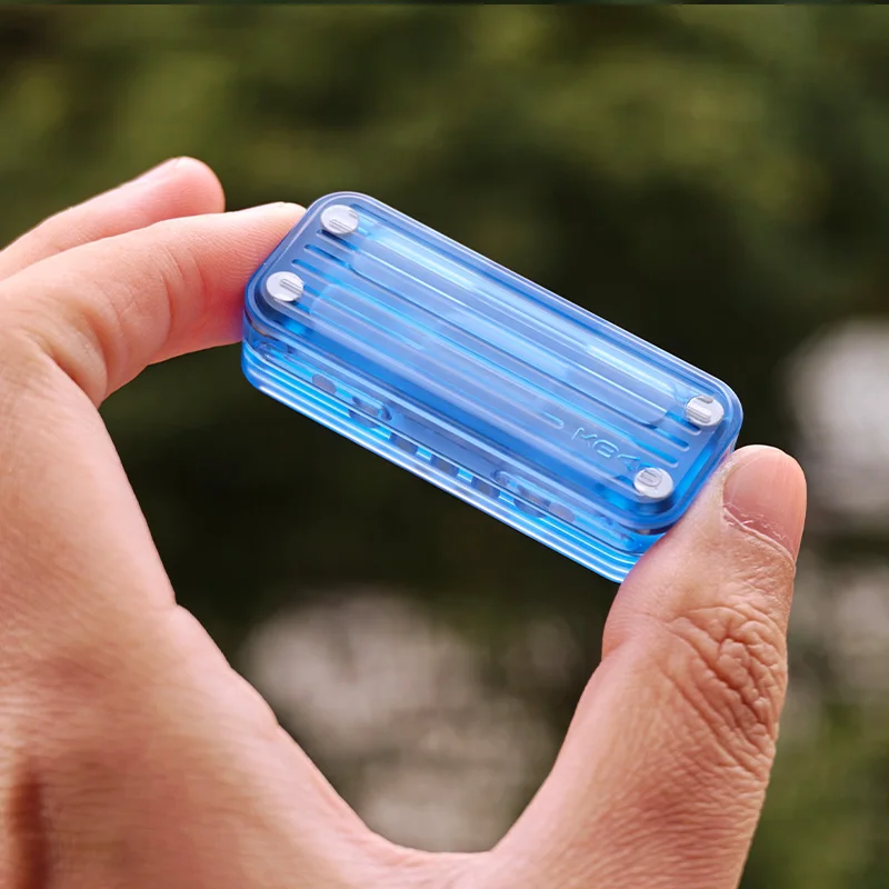 KOVO EDC FUGUANG Slider EDC Fidget Toys for Antistress PMMA Blue ADHD Toys