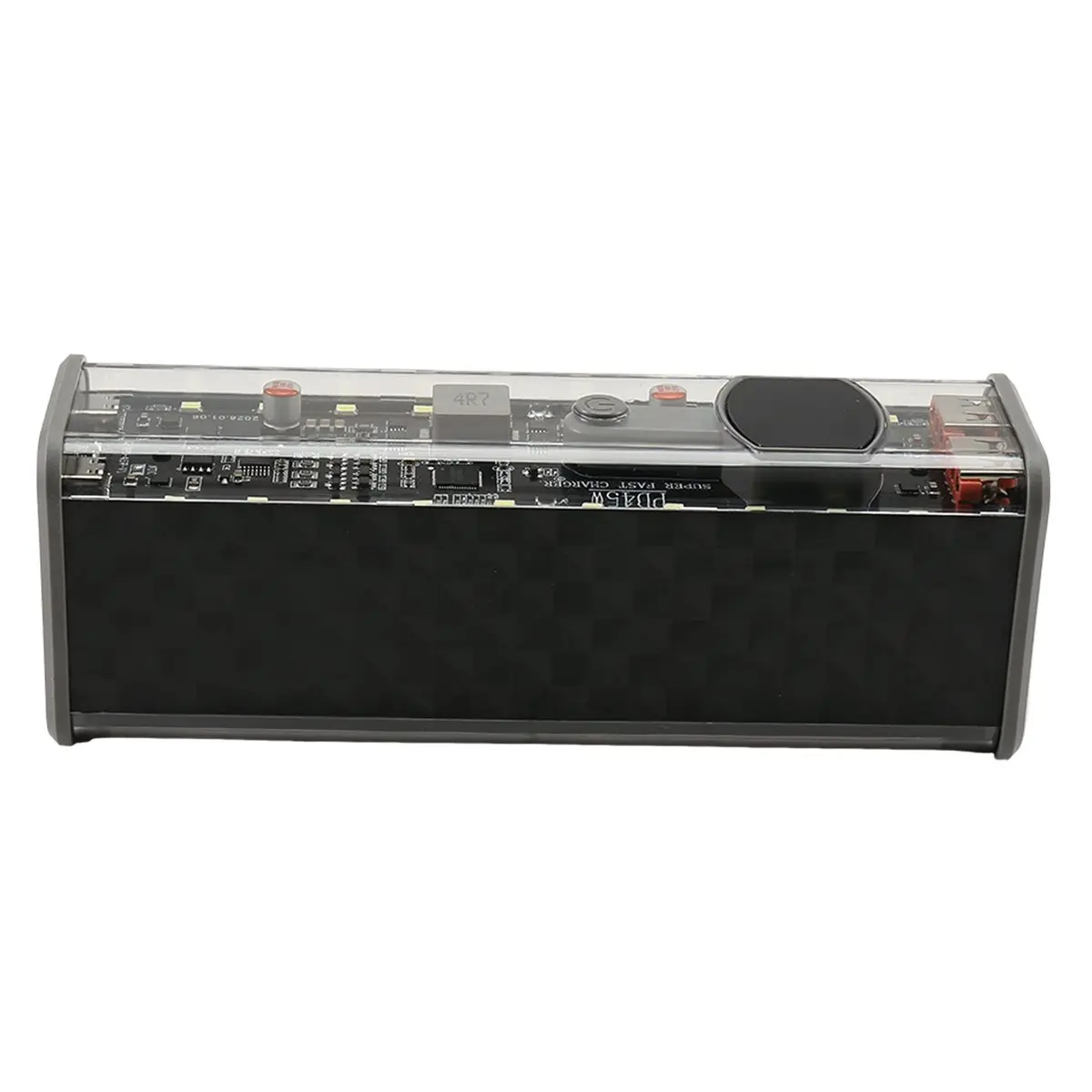 DT60 8 Slots 18650 DIY Power Bank Case PD 45W Fast Charging DIY Battery Box Cell Holder Shell No Soldering for Laptop Black