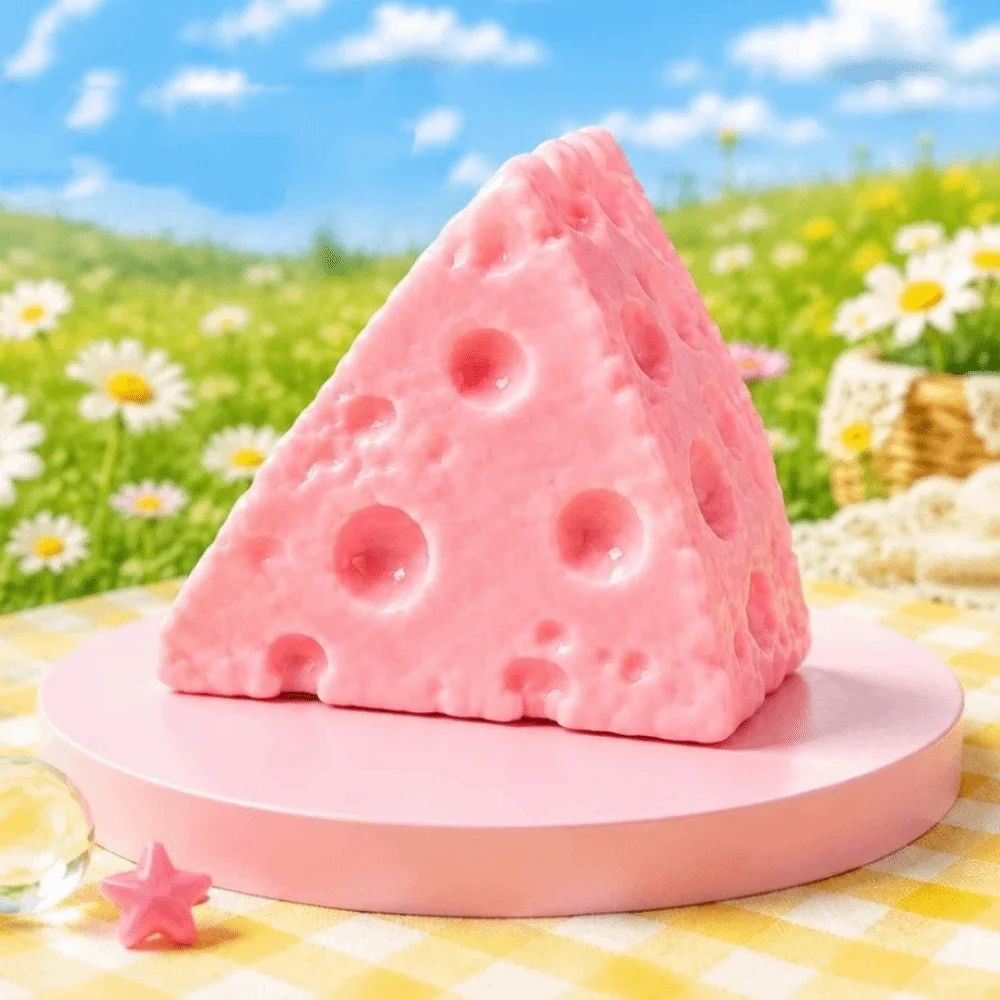 Super Soft Cheese Squeeze Toy Hand Relax Realistic Cheese Squishy Toy Elastic 5cm Slow Rebound Fidget Toy Children's Gifts
