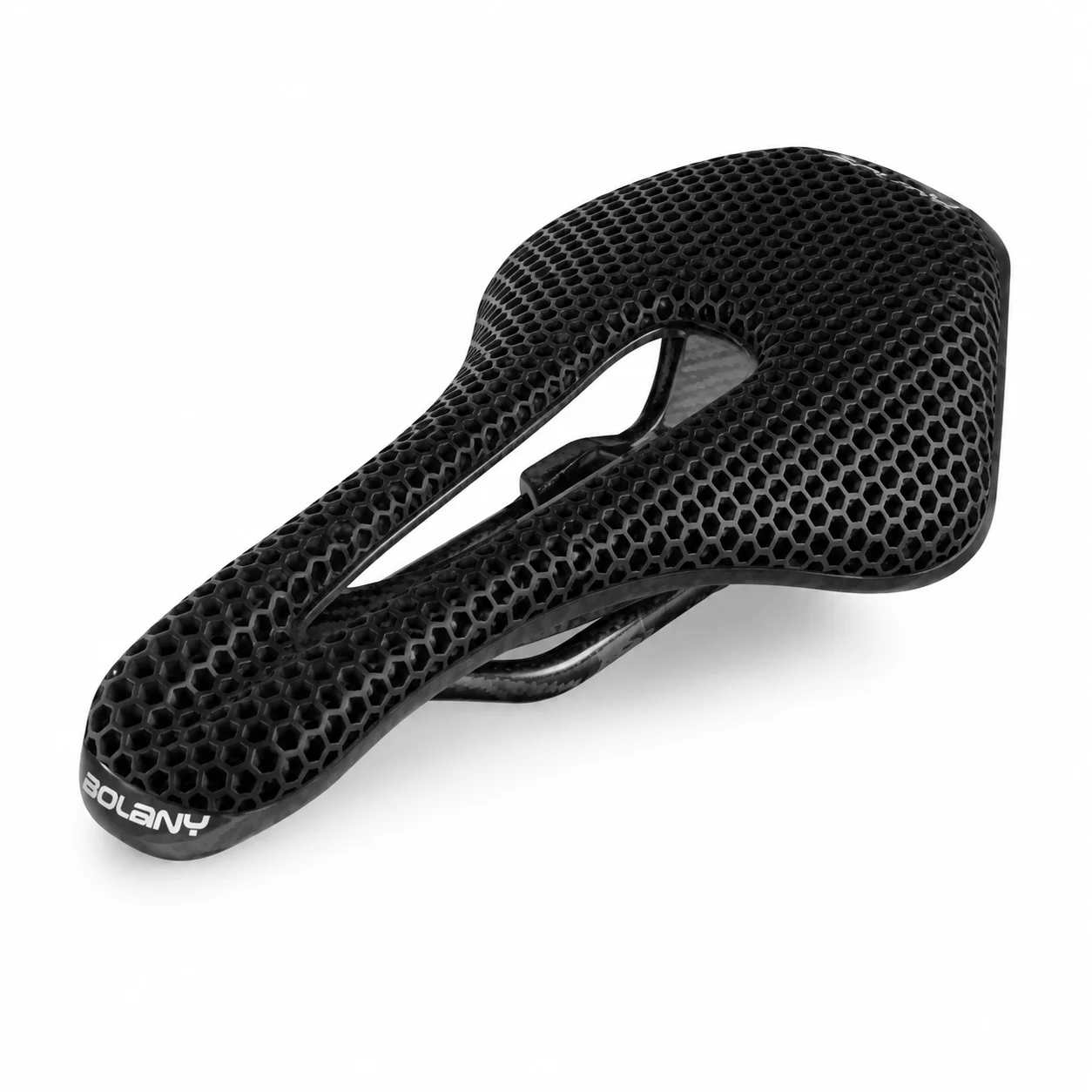 BOLANY Honeycomb Breathable Bike Saddle 247x145mm Hollow Center Cushioned Seat with Cr-Mo Steel Rails for MTB Road Cycling