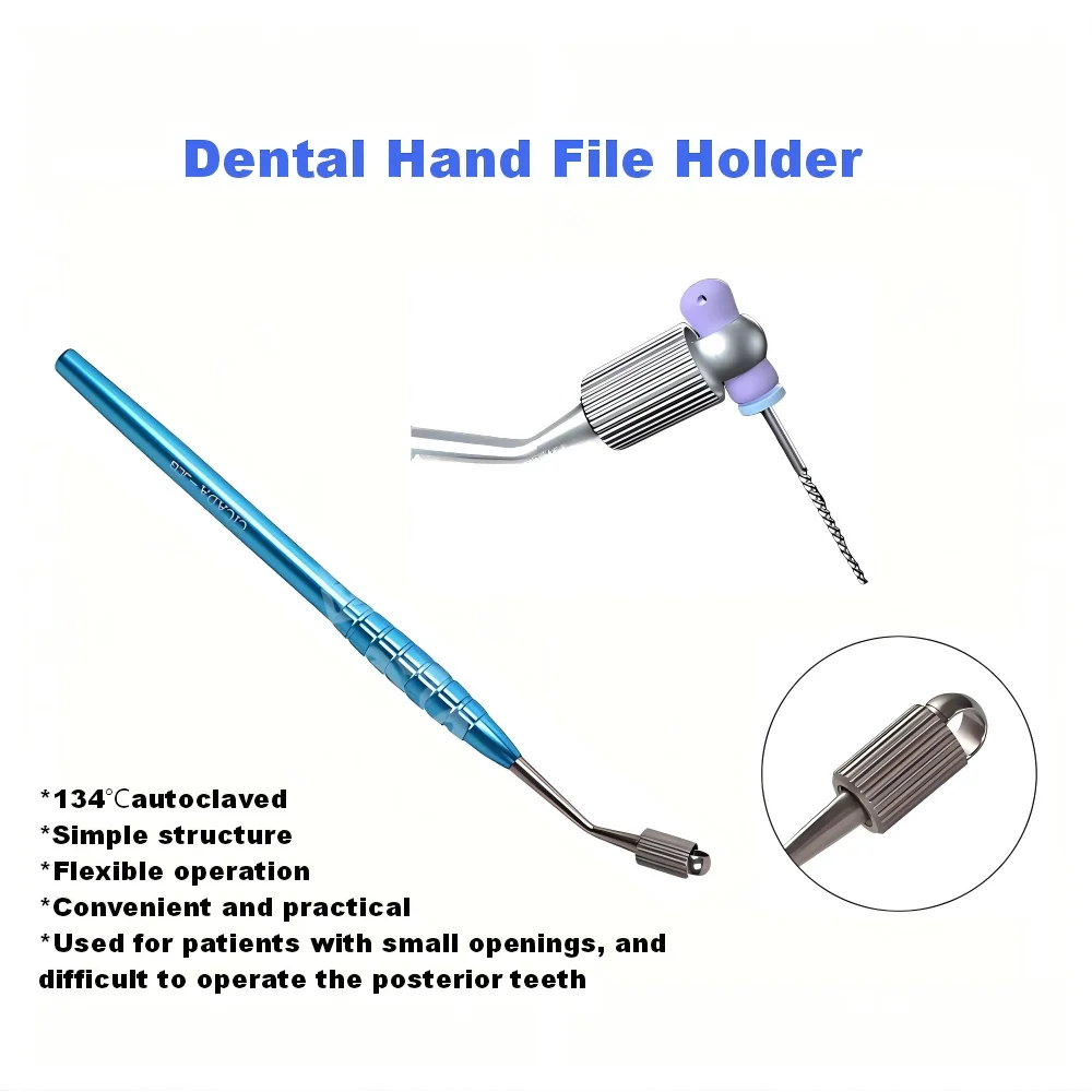 

Dental Manual File Holder Dental Hand Instrument Hand Use File Clamp Gripper sturdy and long service life Stainless Steel