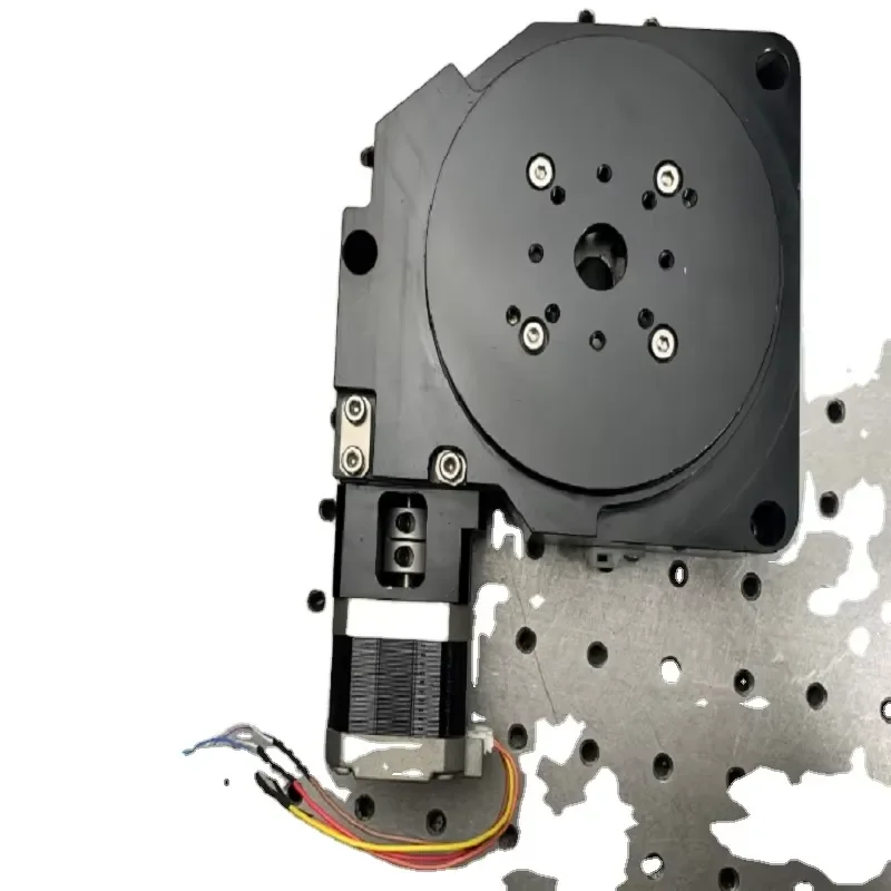 2026 New, High Quality, CNC Indexing Plate with 42 Stepper Motor High-precision R-axis Worm Gear 100mm Tabletop Rotation