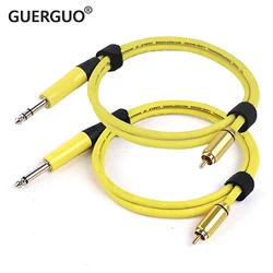 RCA To 1/4 Inch TS/TRS Audio Cable 6.5MM Mono/Stereo To RCA Audio Interconnect Colorful Cable for Speaker Mixer Amplifier TV