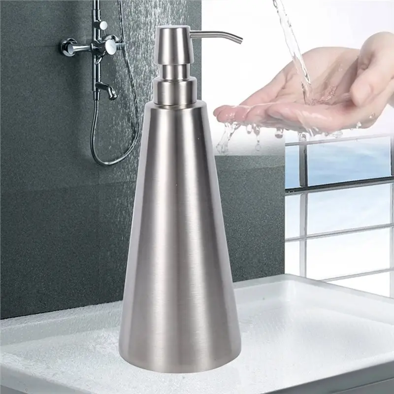 ABGR-For Bathroom Countertop Soap Dispenser Stainless Steel 800Ml Capacity