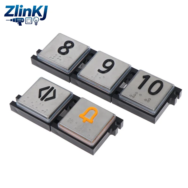 Elevator Replacement Button with Braille Numeral Direction Operation Keys Fit for 3600 5500 Elevator Repair Works