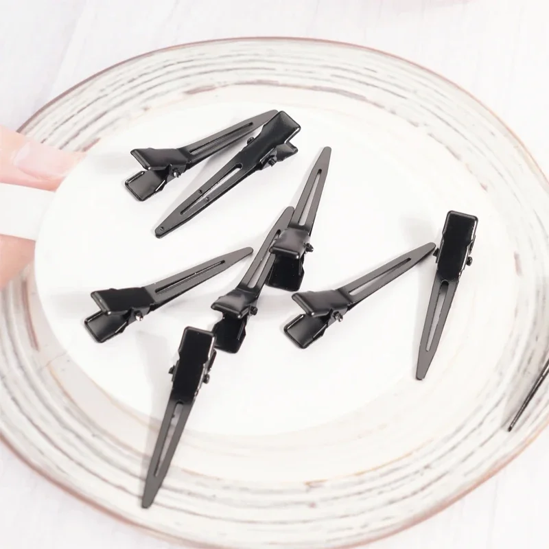 10PCS Black Duckbill Hair Clips Nonslip Alligator Hair Clips Barber Salon Styling Dying Hair Accessories