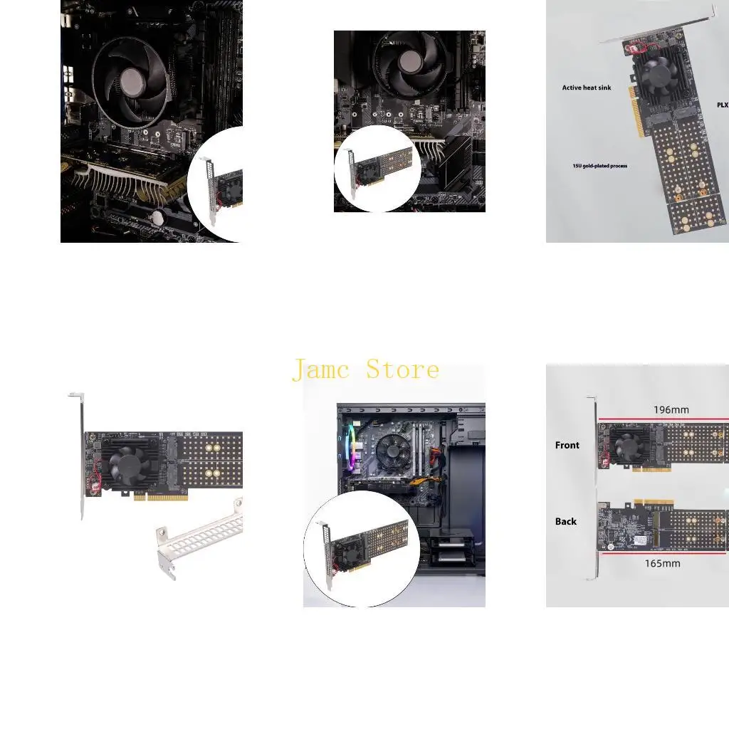 

LX0B Plugs Play PLX8747 Четыре твердотельных накопителя M.2 Плата расширения Поддержка загрузки UEFI для систем