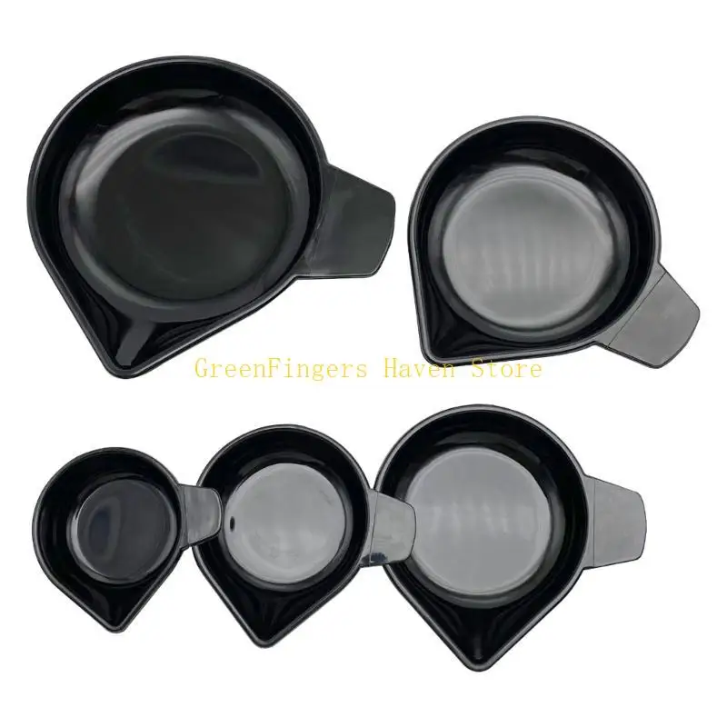 F68D Set Of 5 Lightweight Plastic Weighing Bowls For Precise Liquid And Powder Measurements Home Retail & Laboratory Setting