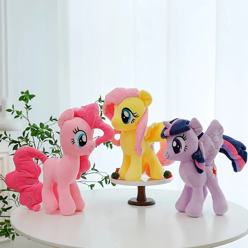 30CM My Little Pony Kawaii Toys Pinkie Pie Fluttershy Twilight Sparkle Miękkie wypchane lalki Pluszowe ozdoby Prezenty dla dzieci