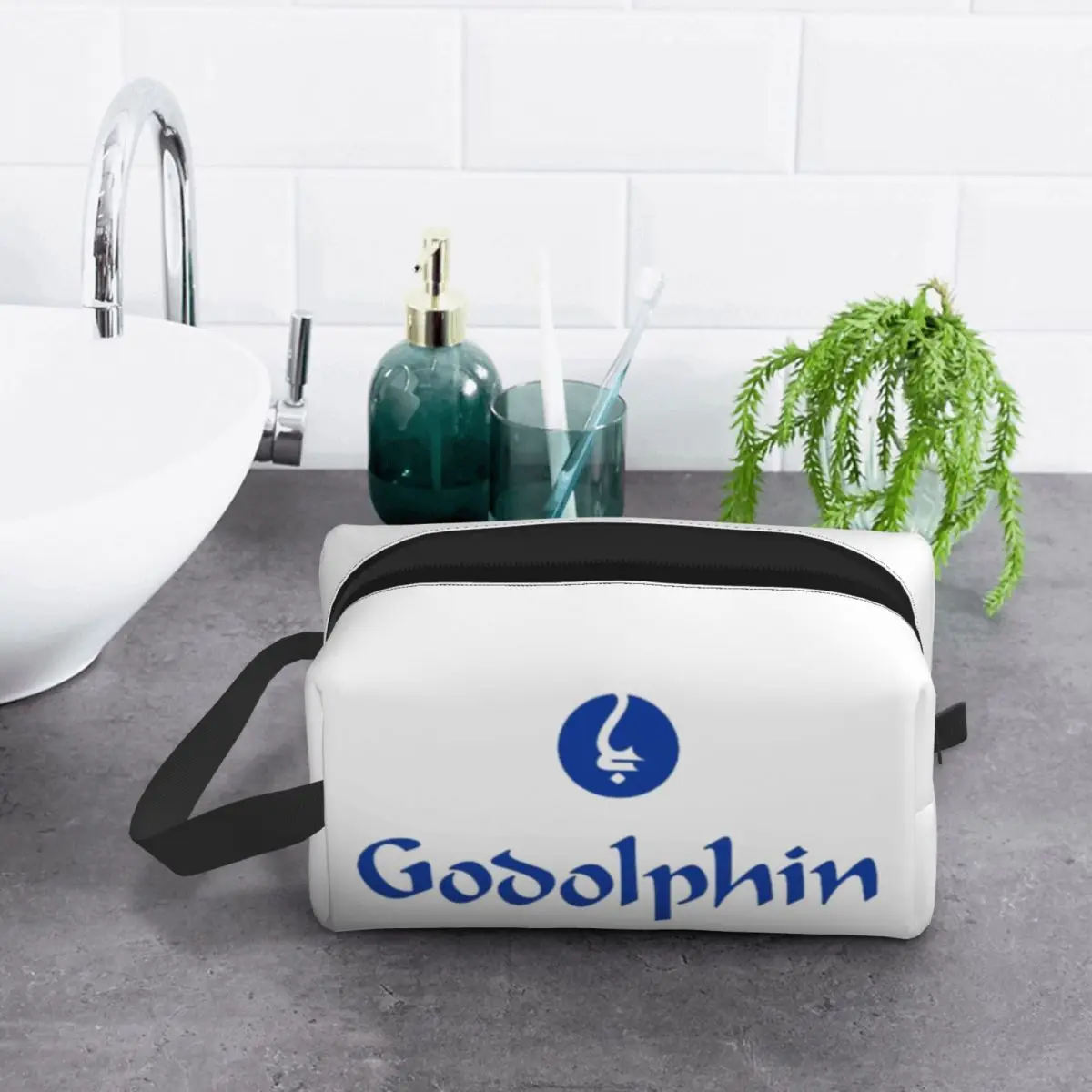 Godolphin レーシング メイクアップバッグ 化粧品オーガナイザー ストレージ Dopp キット トイレタリー化粧品バッグ 女性用 美容旅行鉛筆ケース
