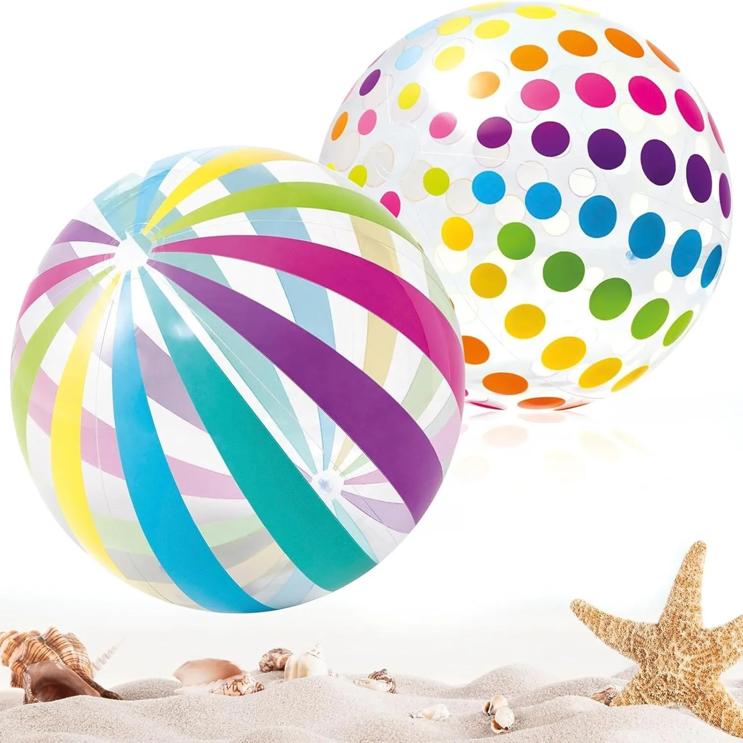 40CM Inflatable Beach Ball - Jumbo Colorful Pool Toys for Swimming Water Play & Summer Parties - Outdoor Beach Games Party Favor