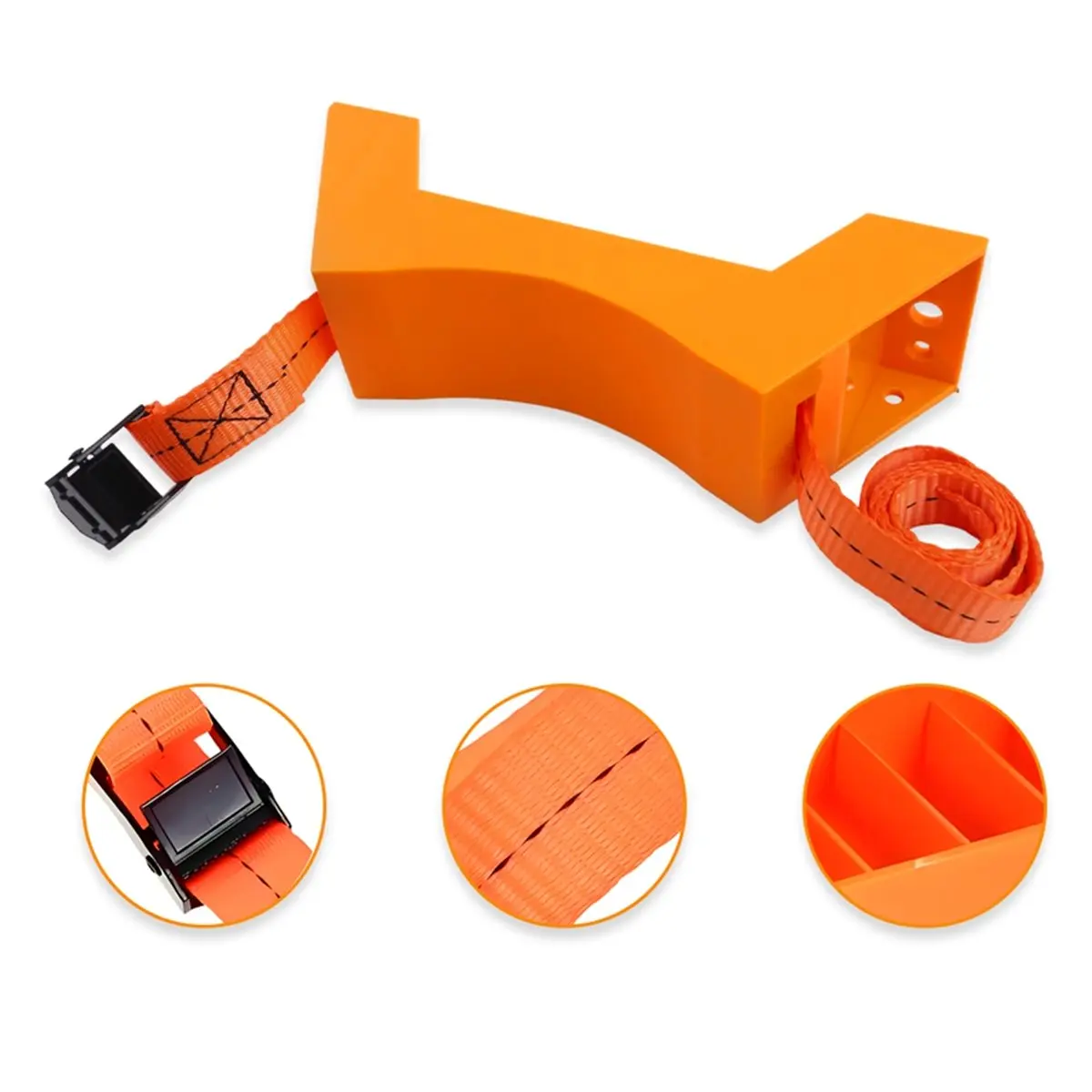A95G Gas Cylinder Mounting Bracket,Wall-Mounted U-Shaped Bracket for Oxygen/Propane Cylinders W/Safety Straps,for Rvs/Campers