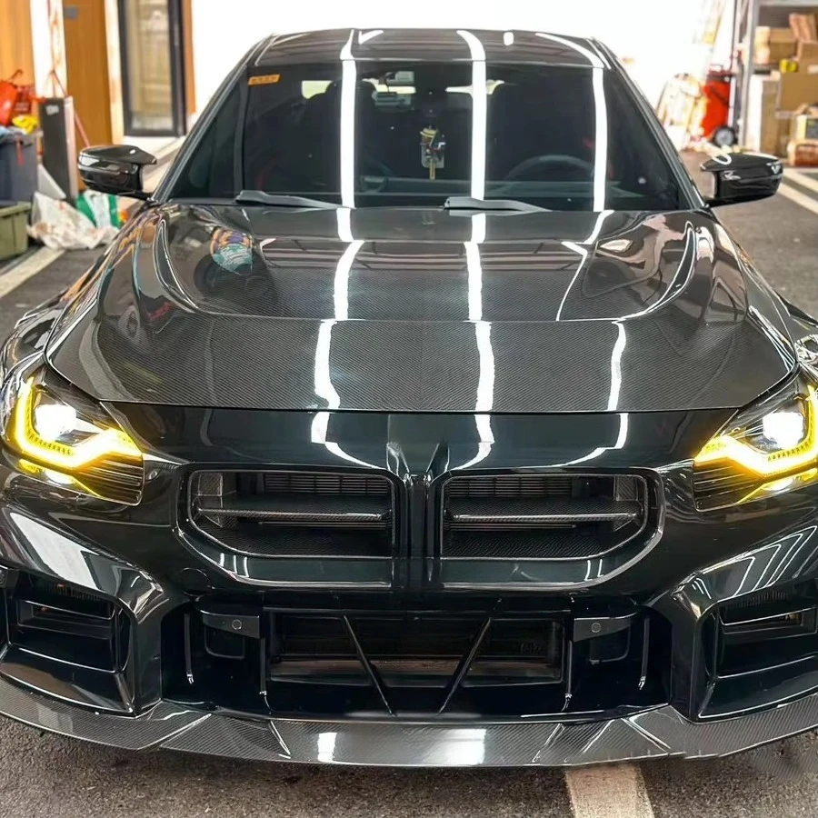 2023+ per G87 Serie 2 M2 Cofano anteriore Kit carrozzeria in fibra di carbonio a secco con coperchio cofano e viti Nuova condizione