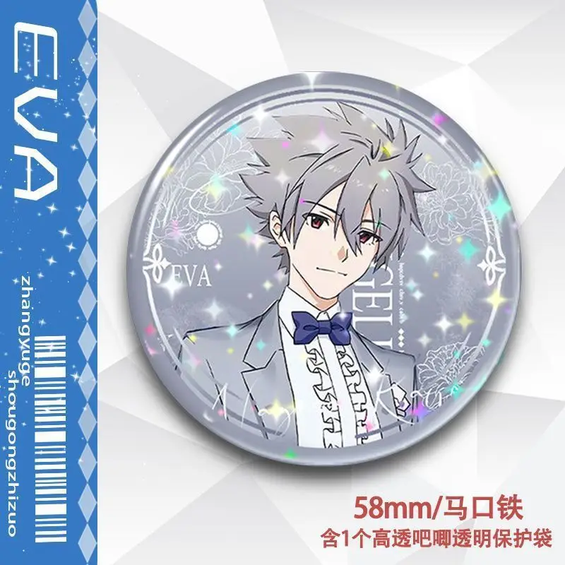 EVA Brooch Wedding Brooches for Woman Nagisa Kaworu Bridegroom Jewelry Ayanami Rei Bride Metal Accesorios Asuka Toy Figures Gift
