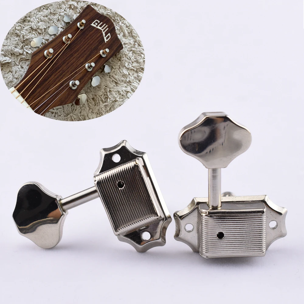 

3R-3L Vintage Guitar Machine Heads Tuners Nickel - Made in KOREA