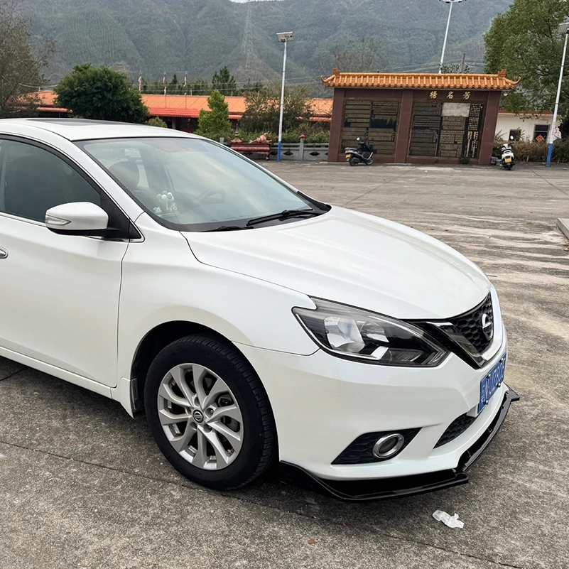 

For NISSAN SENTRA 2016-2019 Front Bumper Lip Diffuser Body Protector Plate Cover Trim Strip Car Styling Auto Accessory