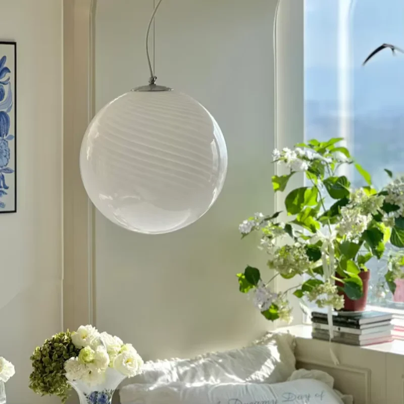 Winfordo Glass Pendant Light Murano Lollipop Colorful Bubble Creative Medieval Restaurant Bedroom Children's Room Light Lustre