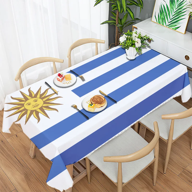 Fashion Soccer Lover flag Badge Tablecloths Uruguay Dinner New Table Cloth Wedding Birthday Party Kitchen Decoration Table Cover