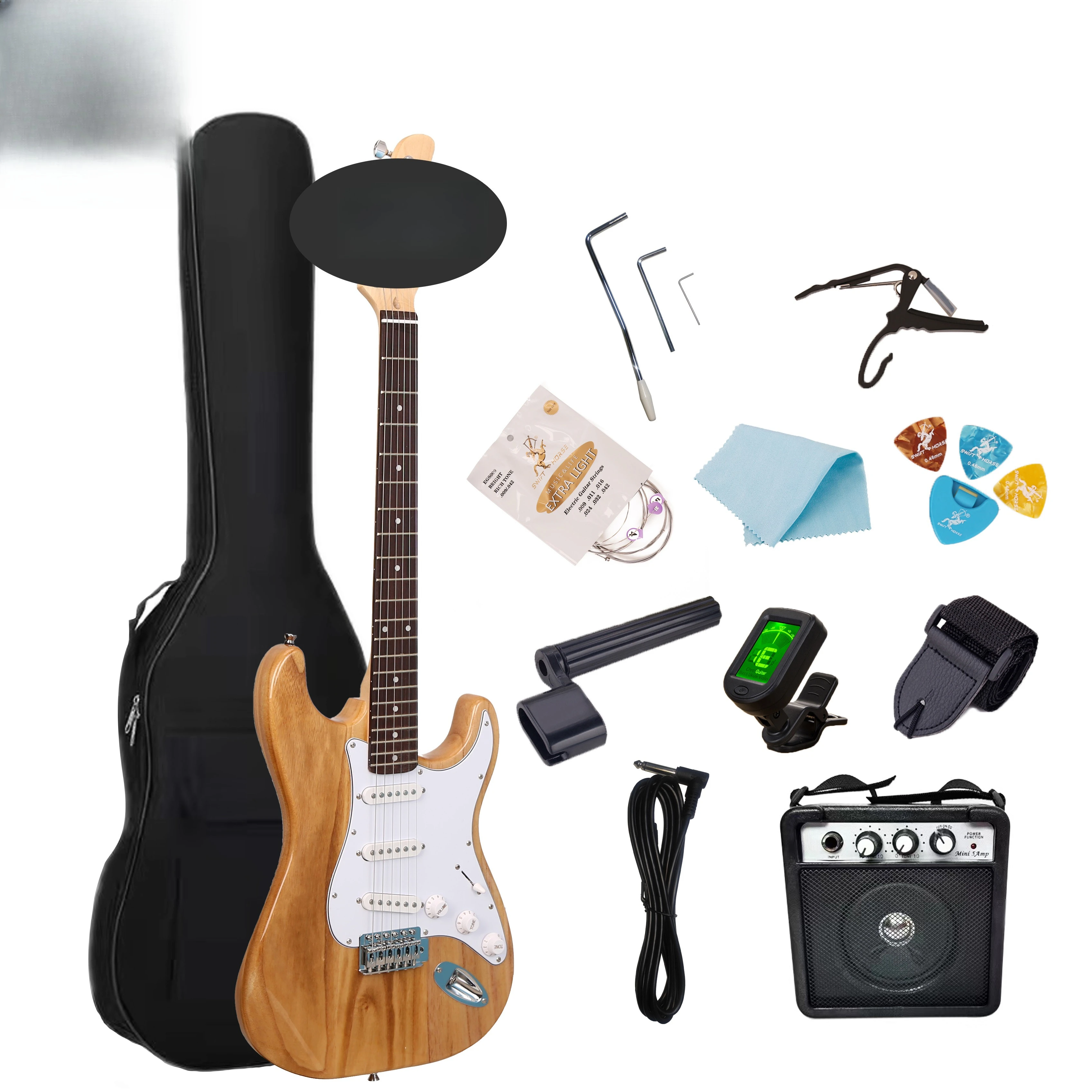 Electric Guitar Kit with Amplifier and Guitar Accessories Cheap Guitar Set for Beginner for Sale Accept OEM ODM