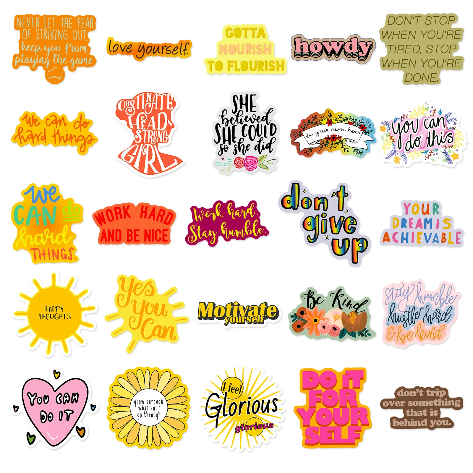 Frases motivacionais Adesivos, Citações inspiradas, Graffiti Adesivos, Computador portátil, Sala de Estudo, Escritório, Scrapbooking, 10 pcs, 30 pcs, 50pcs