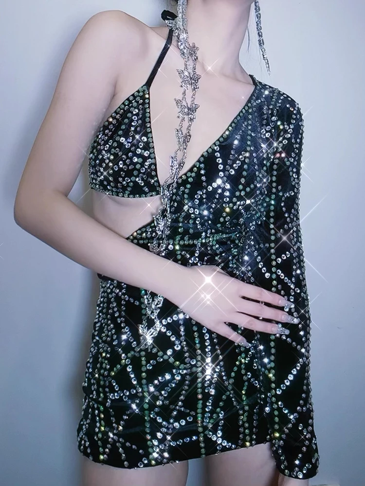 Vestido calado Sexy con estampado en caliente de alta calidad, ropa de mujer personalizada de nueva moda 2025