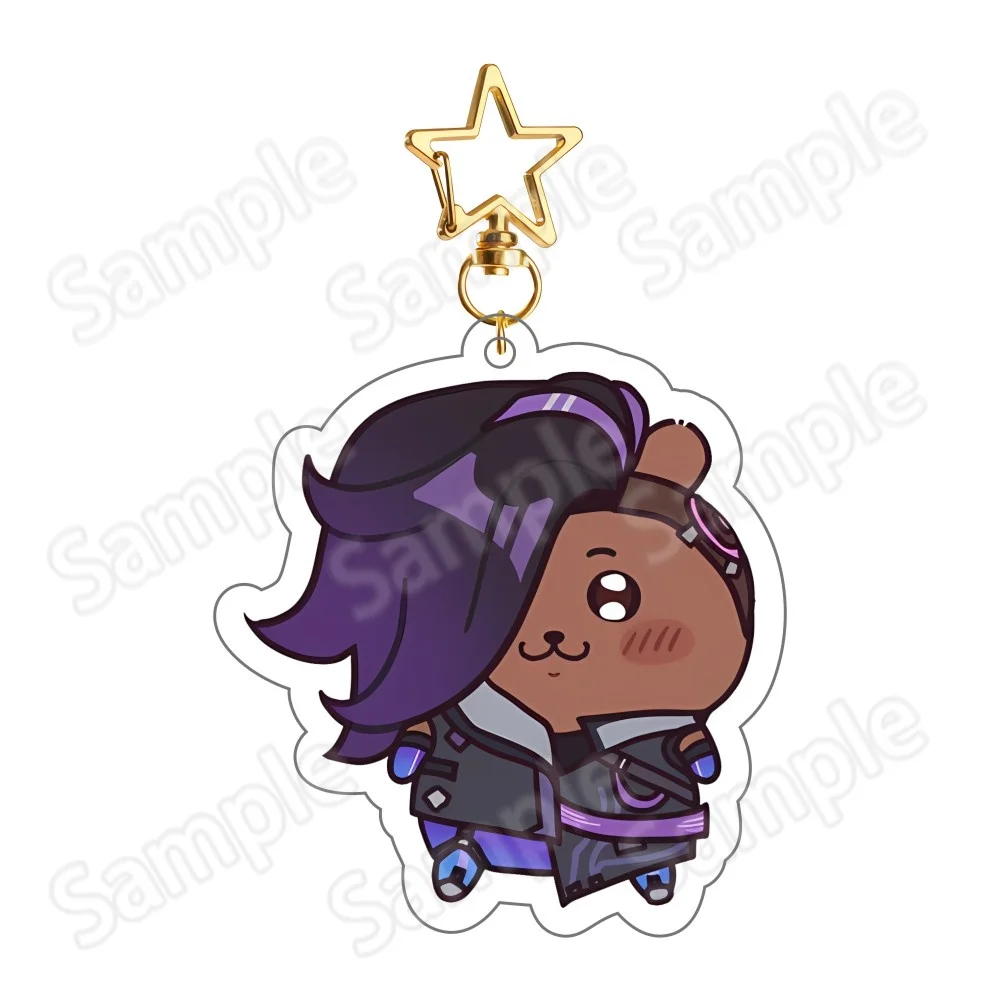 New Overwatch 2 6cm Acrylic Stand keychain Figures Zenyatta , McCree & D.Va Game Collectible Merchandise Desktop Decoration Fan view 4