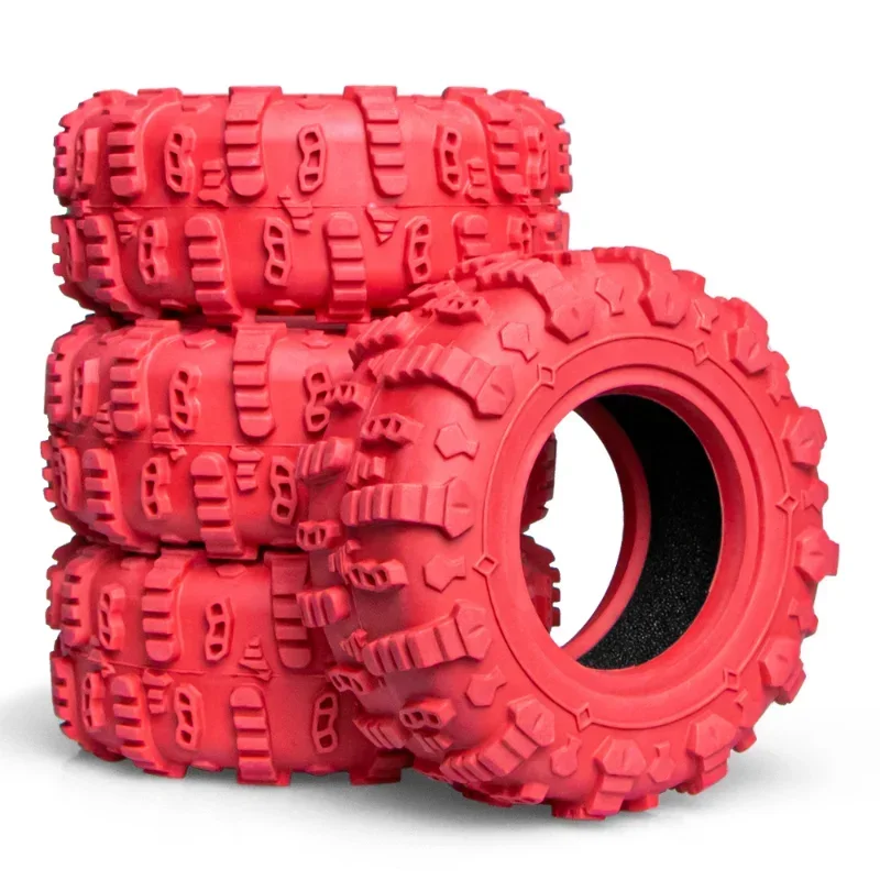 4PCS 1.45 Inch Ultra Soft Sticky Rubber Tires for 1/18TRX4M 1/24 SCX24 FMS RC Crawler Upgrade Wheels