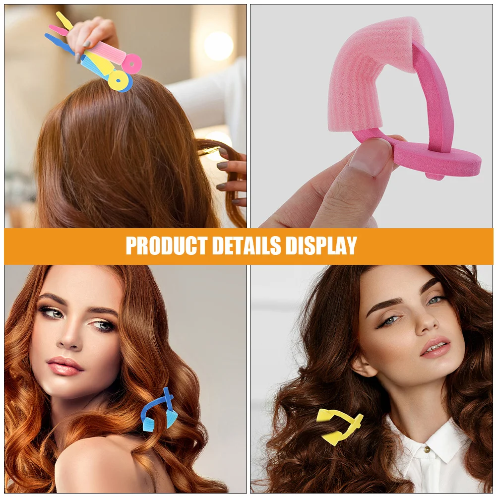 30Pcs Hair Curlers Sponge Rollers for Thick Curly Wavy Hair Gentle on Scalp Overnight Curling Rods Set Curlers