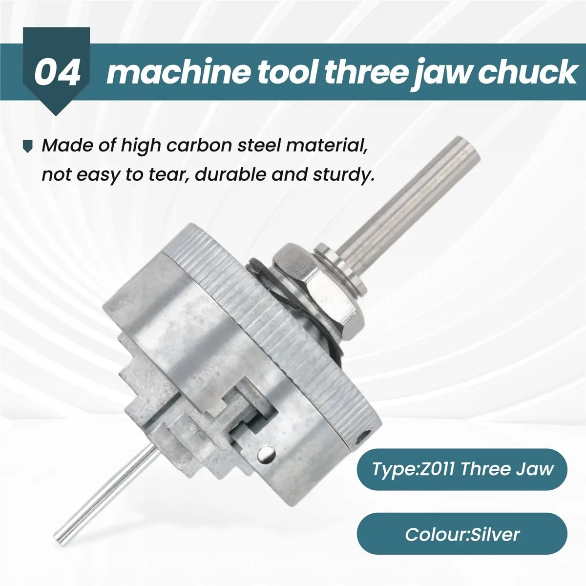 Mini Lathe Chuck Set, Z011 Extension Three Jaw Chuck and Connecting Rod Set, Electric Drill Chuck