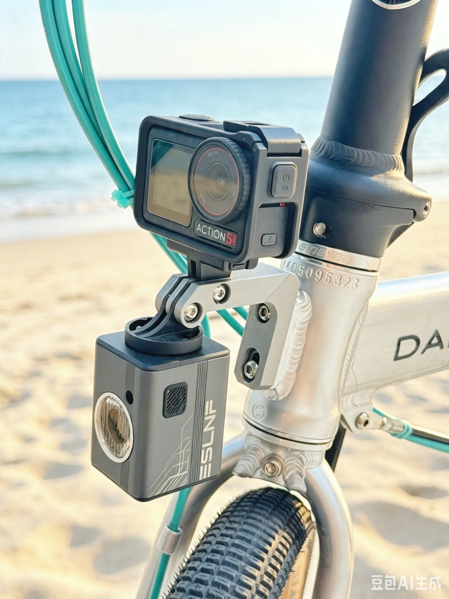 Faltbarer Fahrrad-Lichthalter, Gopro-Adapterhalterung für Brompton Pig Nose Frontlicht – Detail 11