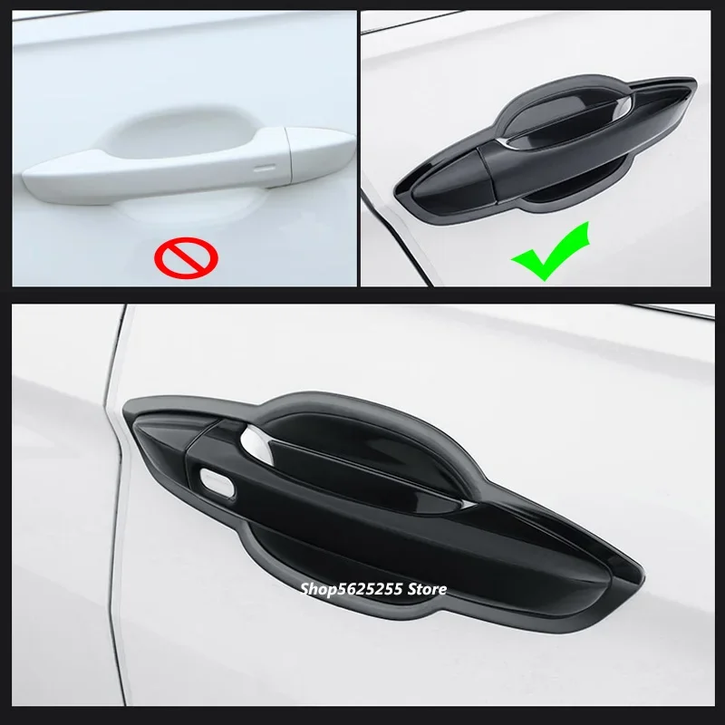 Car Door Handle Bowl Cover Sticker for Volkswagen VW Tiguan MK2 2017 2018 2019 2020 2021 Modification Protection Film