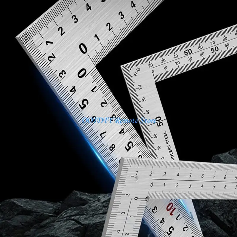 

DXAB Metal Framing Square Stainless Steel Square Ruler 90 Degree L Square Ruler for Woodworking Measuring Drawing