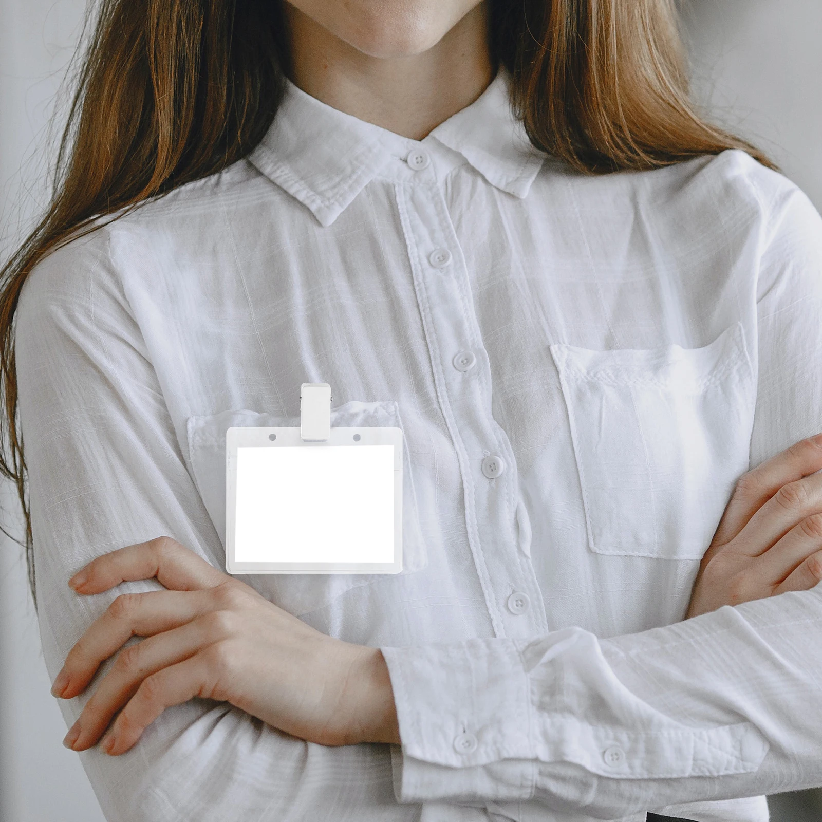 

10pcs Id Card Magnetic Badge Spring Clip For Name Badges Work Badge Holder Small Clips For Photos Notes Refrigerator Organizer