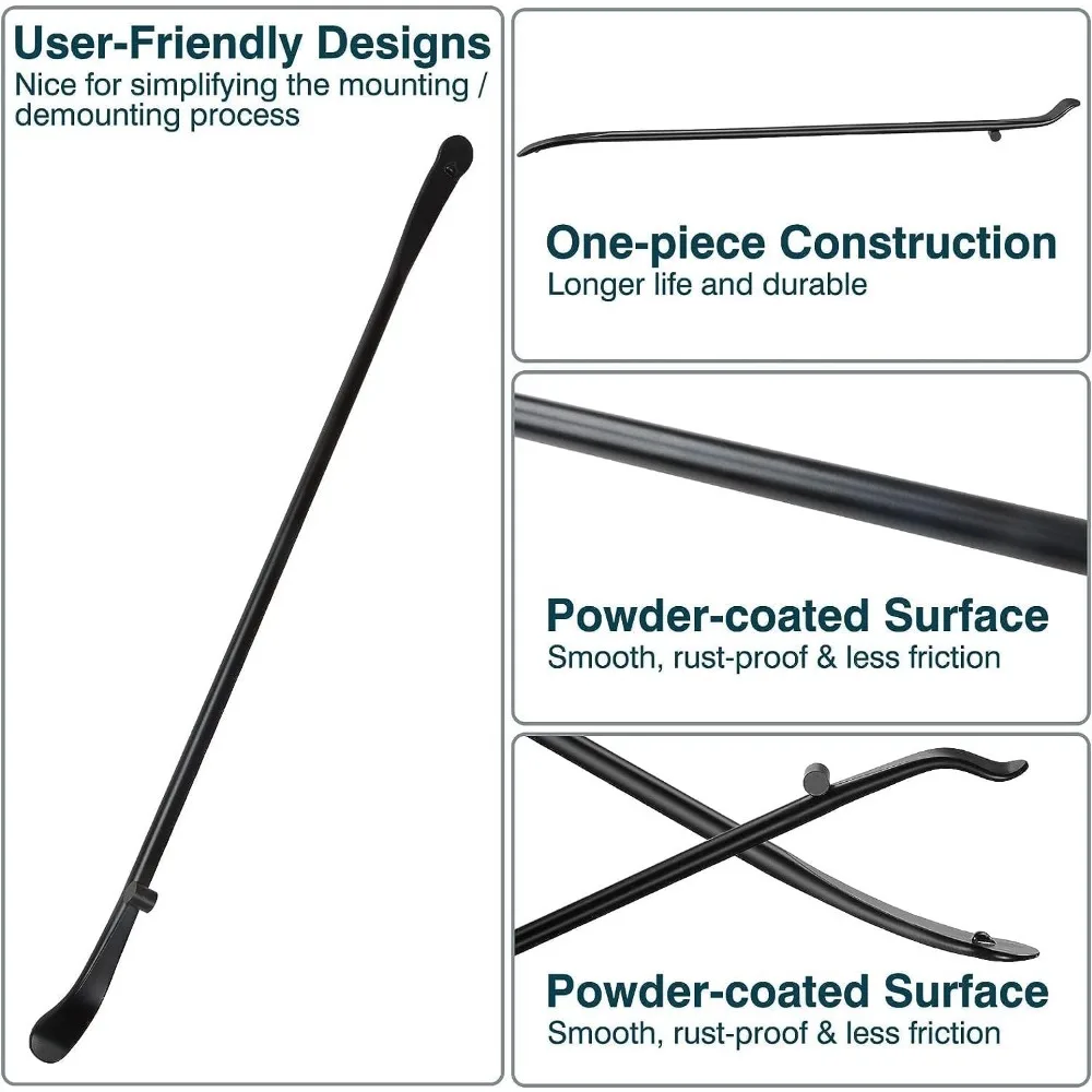 Outil de Retrait de Proxy pour Pneus Sans Chambre à Air, Barre pour l'Entretien Automobile ou du Camion, 2 Pièces