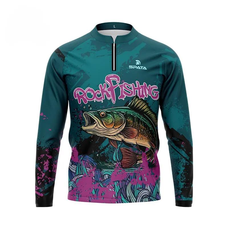 

2025 DIAOLIAN Stand-Up Collar Fishing Shirts Sunproof Breathable Moisture-Wicking Quick-Drying Anti-UV UPF50+ Fishing Jerseys