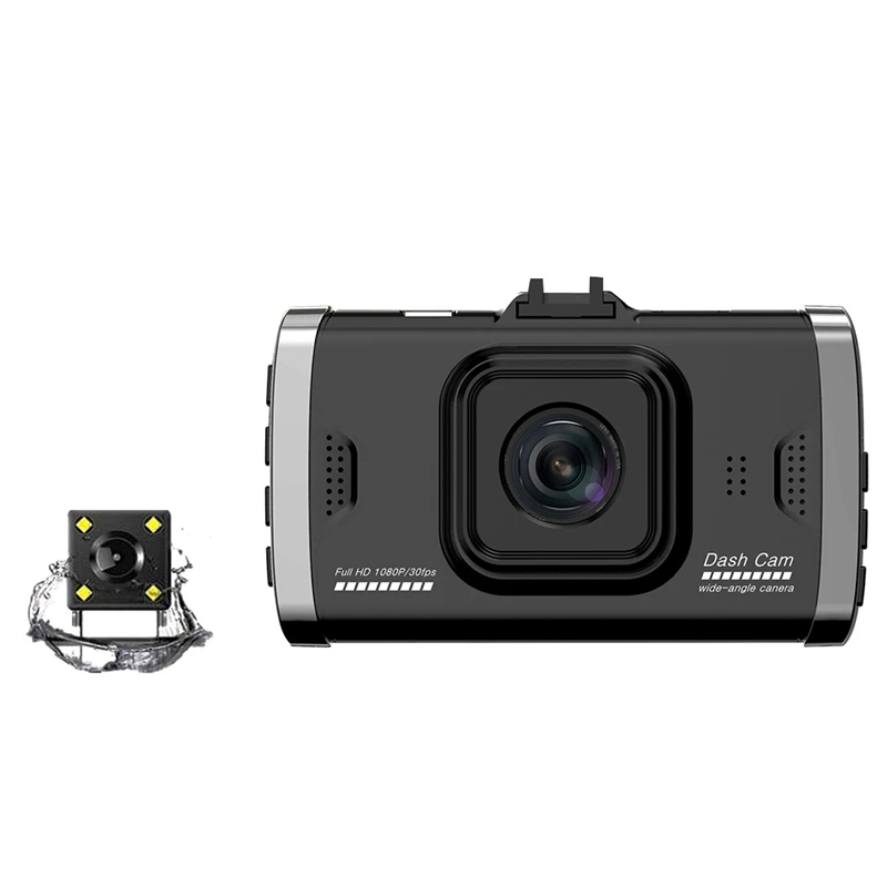 3 Inch Car DVR Video Recorder Dash Camera 1080P Rear View Dual Lens Full HD Portable Cycle Recording Dash Cam