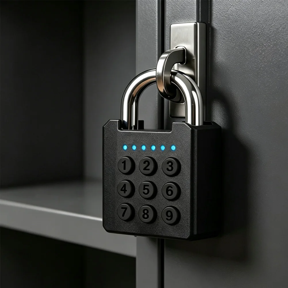 6 Digit Digital Combination Lock with 2 Physical Keys and IP65 Certification for Protection Against Rain Dust and Snow