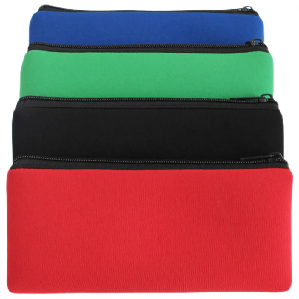 

4 шт., удобные пеналы для карандашей на молнии, большая вместительная сумка для канцелярских принадлежностей, портативная сумка-органайзер для карандашей для студентов