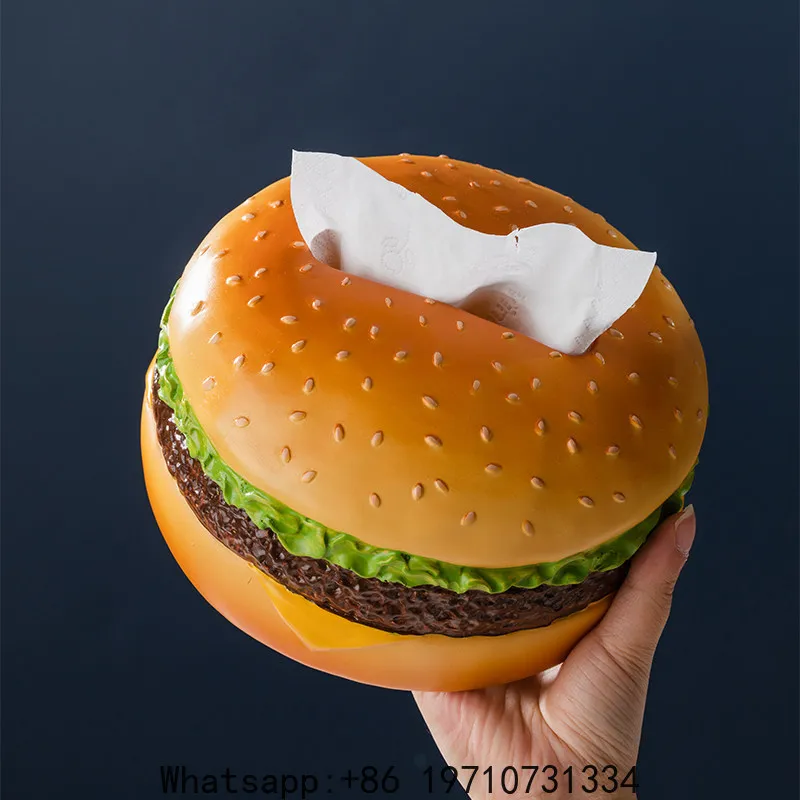Napkin Carton Creative Ornament Fun Funny Hamburger