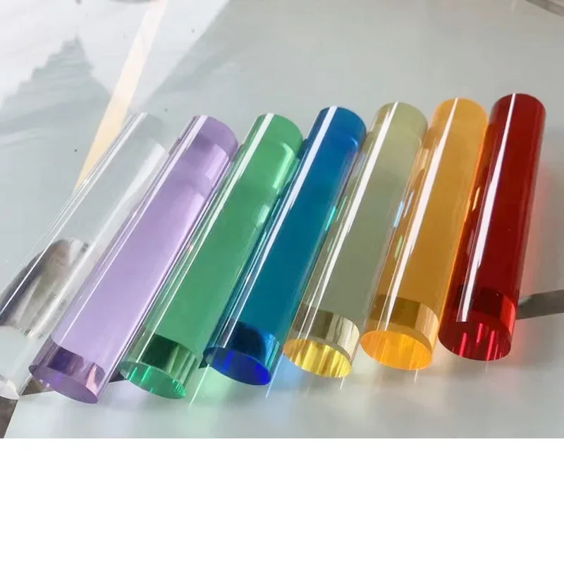 Colourful Acrylic Plexiglass Round Rod Acrylic Circular Bar Solid Plexiglass Cylindrical Light Guide Rod Industrial Model